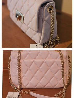 kate spade Quilted Light Pink Crossbody with Gold Chain